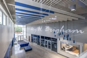 Mural of building name-Henry H. Brigham